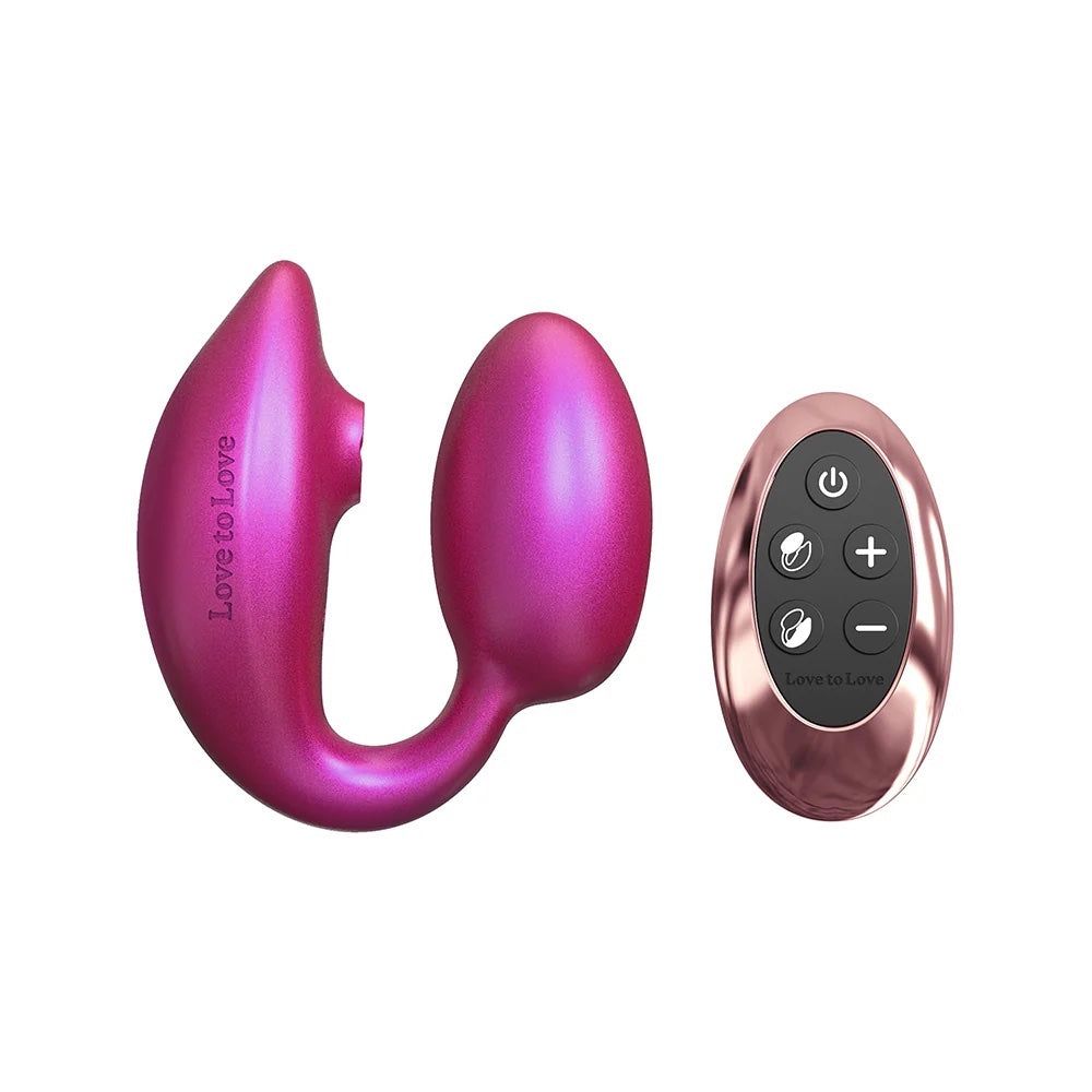 WonderLover Iridescent Berry Flapping Dual Stimulator with Remote