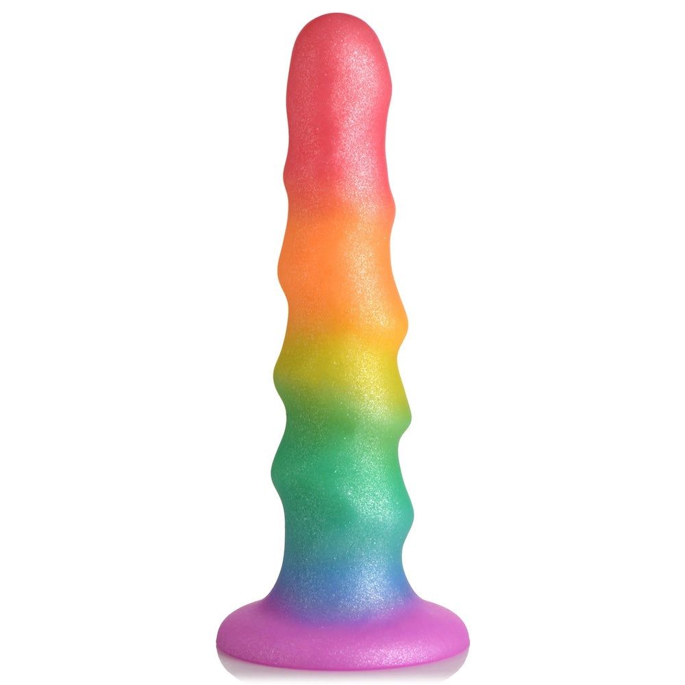 6&quot; Simply Sweet ZigZag Rainbow Silicone Dildo