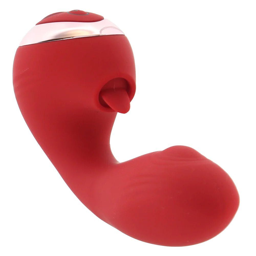 Eve&#39;s Clit Loving Thumper - Flicking Dual Stimulation Vibrator Red