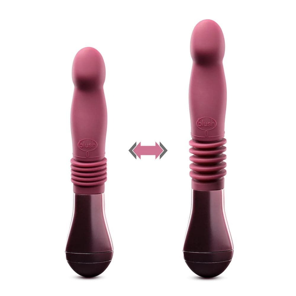 Temptasia Trixie Thrusting Silicone Dildo - Wine