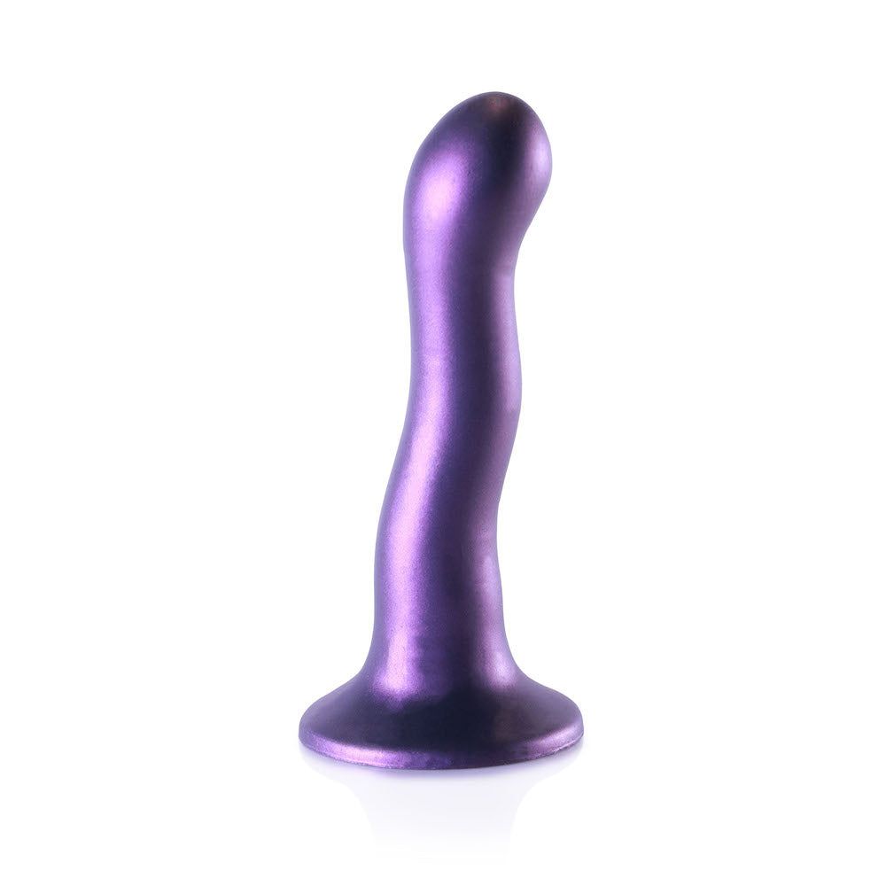 7&quot; Ouch! Curvy Ultra Soft G-Spot Dildo - Metallic Purple