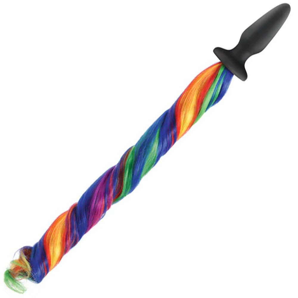 Unicorn Tails Silicone Anal Plug and Rainbow Tail