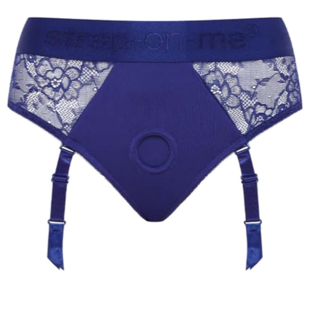 Diva Lingerie Lace Harness by Strap-On-Me - Royal Blue
