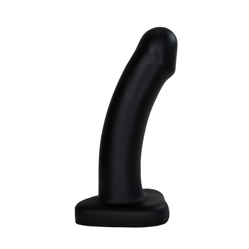 5&quot; Super Soft Heart Suction Cup Silicone Dildo - Black
