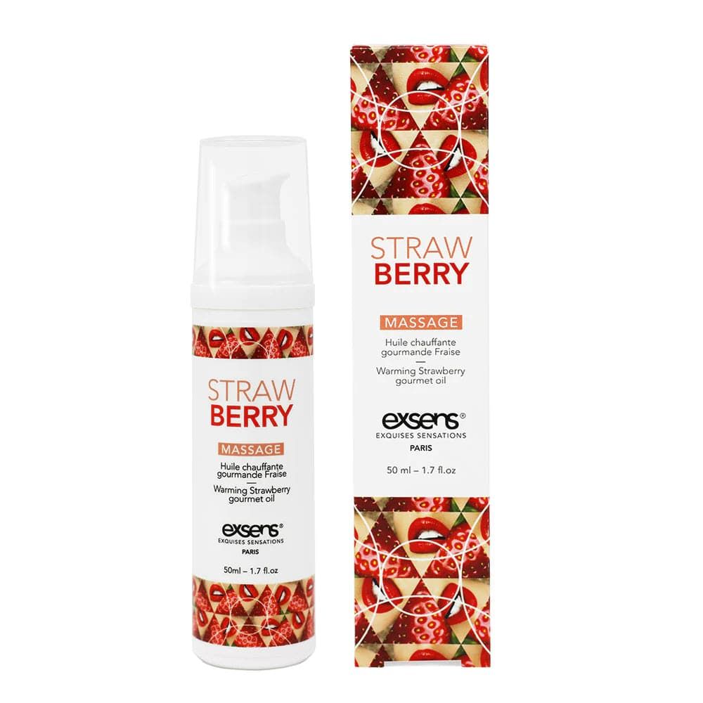 Strawberry Gourmet Warming Massage Gel by Exsens® - 1.7 Fl. oz