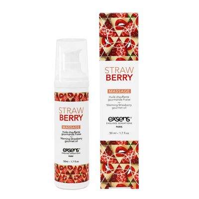 Strawberry Gourmet Warming Massage Gel by Exsens® - 1.7 Fl. oz