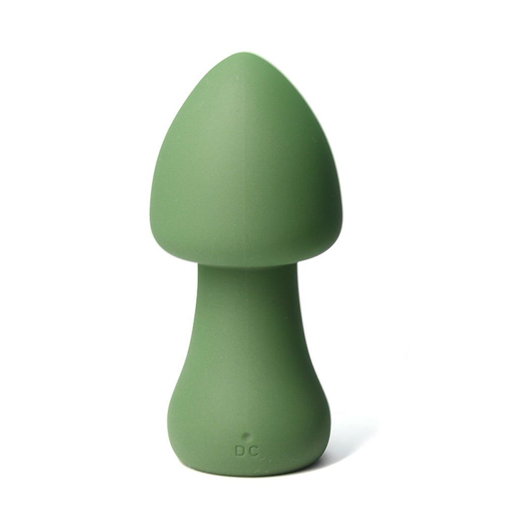 Button - Mushroom Vibrator Waterproof Silicone - Forest Green