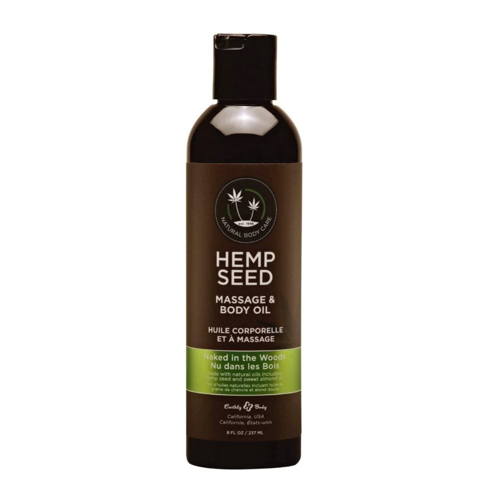 Earthly Body Hemp Seed Massage Oil - Naked in the Woods
