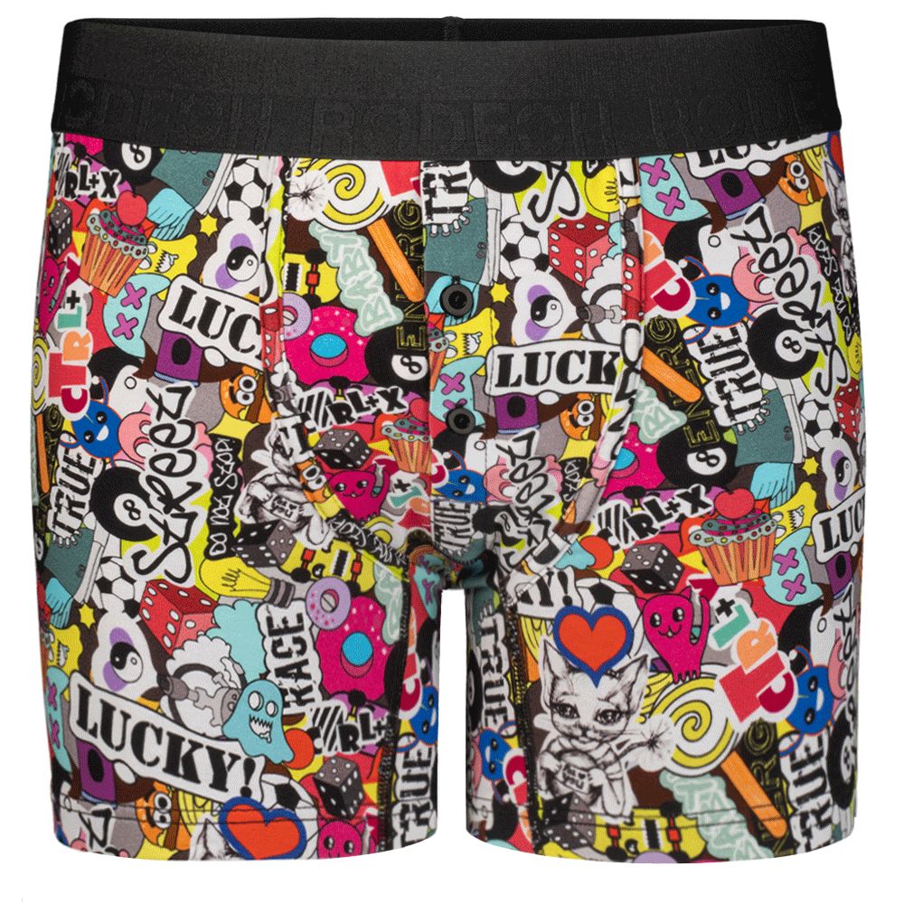 Rise Button Fly Boxer+ Harness - Magic 8 Ball