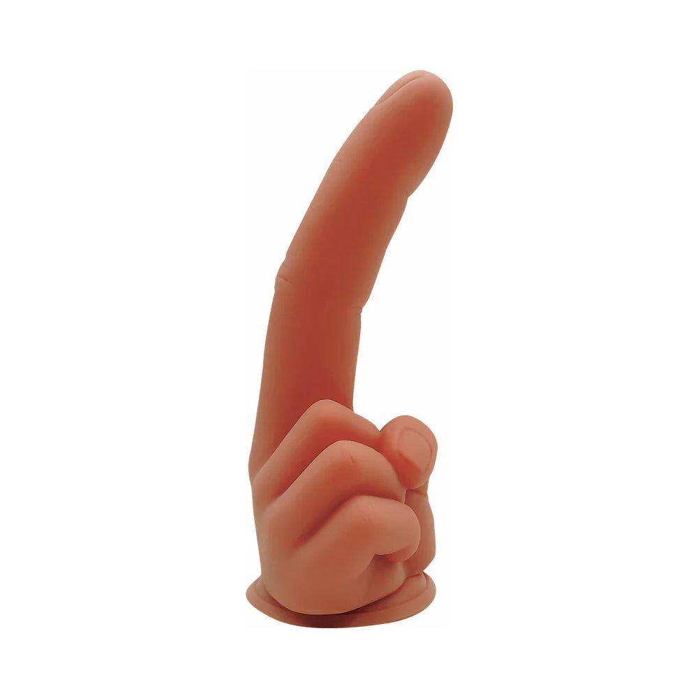 Finger Fest Silicone Dildo - 4.75&quot; Trigger - Caramel