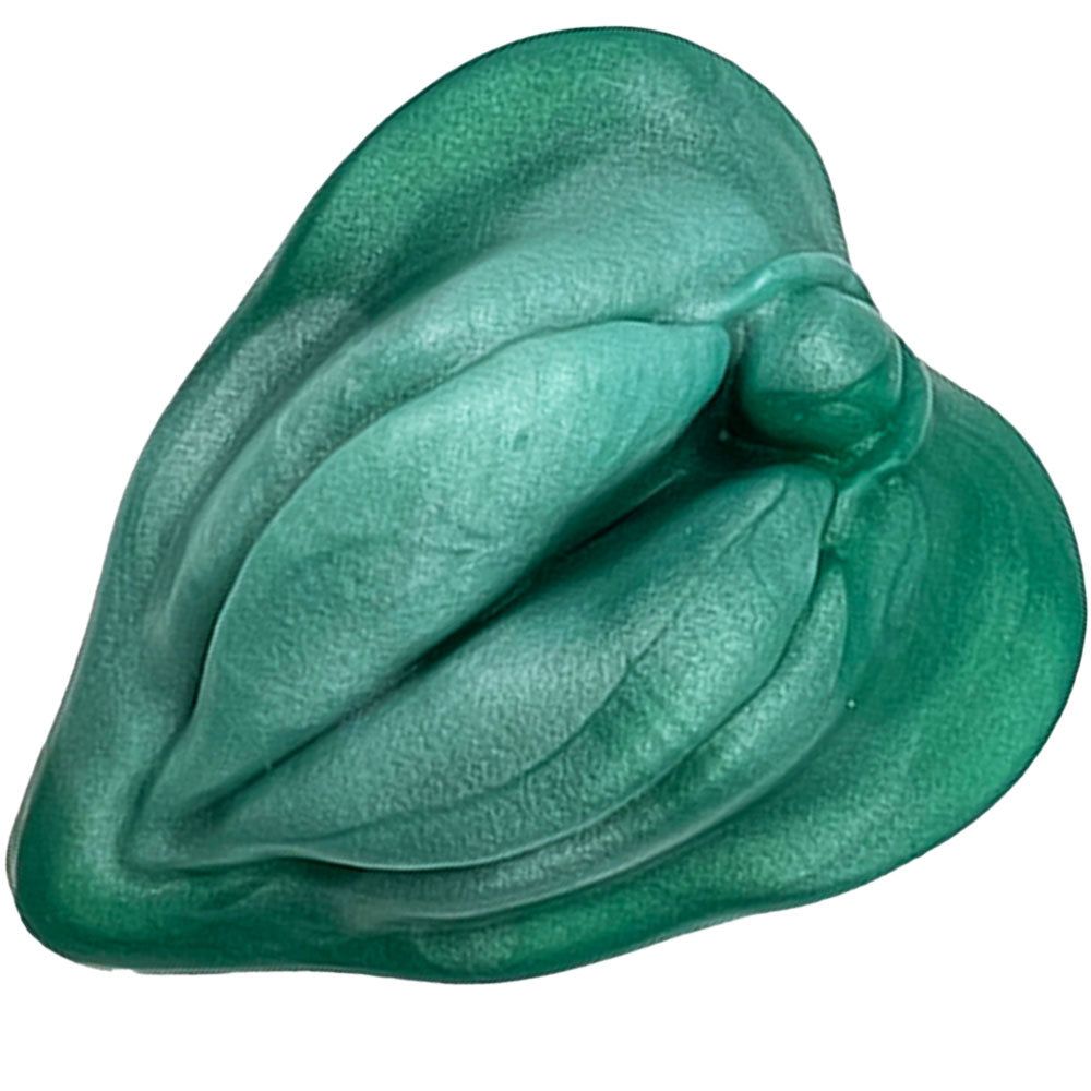 LaBae - Silicone Heart Labia Grinder - Pearl Green to Emerald