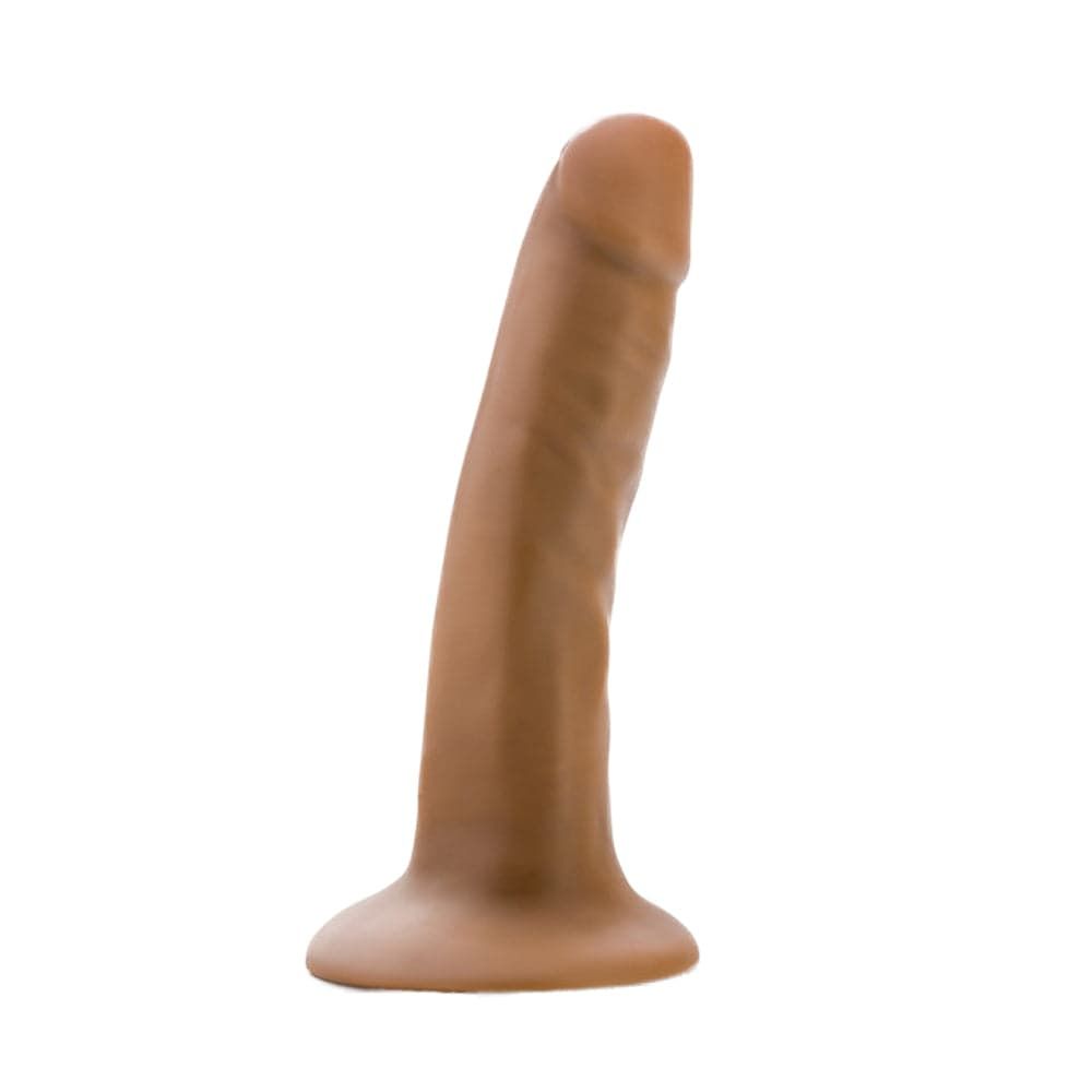 5.5&quot; Dr. Skin Silicone Dr. Lucas Dildo - Mocha