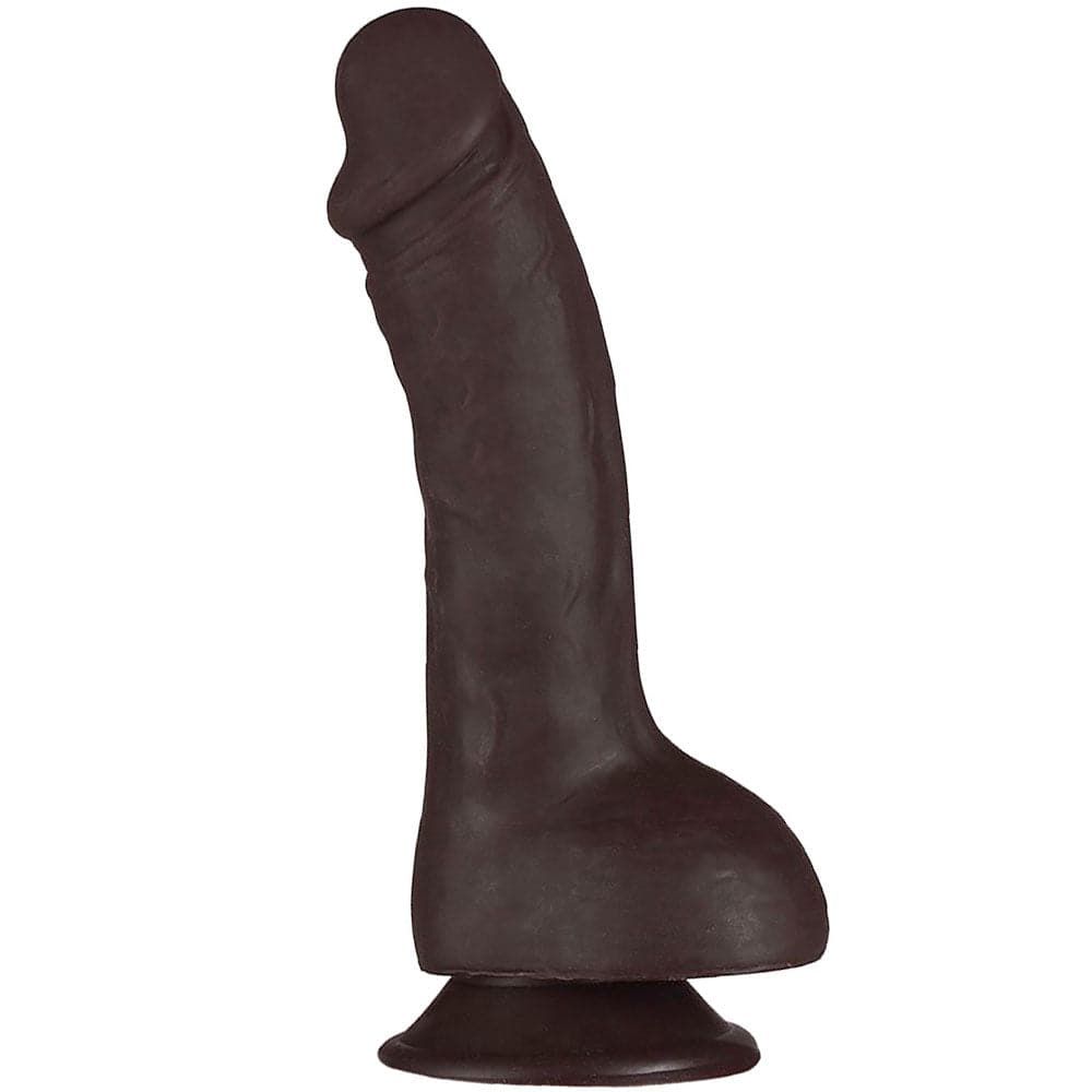 5.5&quot; Caden Dual Density Silicone Suction Cup Dildo - Chocolate