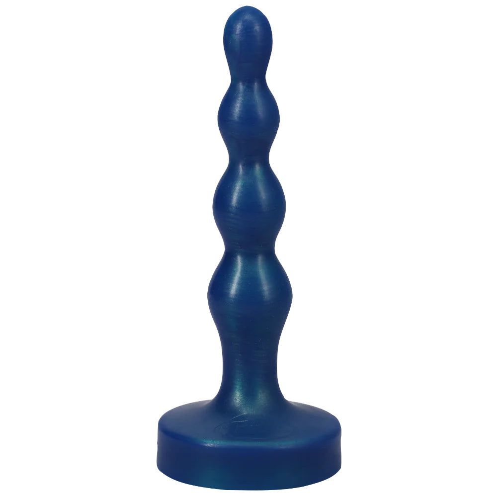 4.95&quot; Ripple Small Silicone Anal Plug Dildo - Malachite
