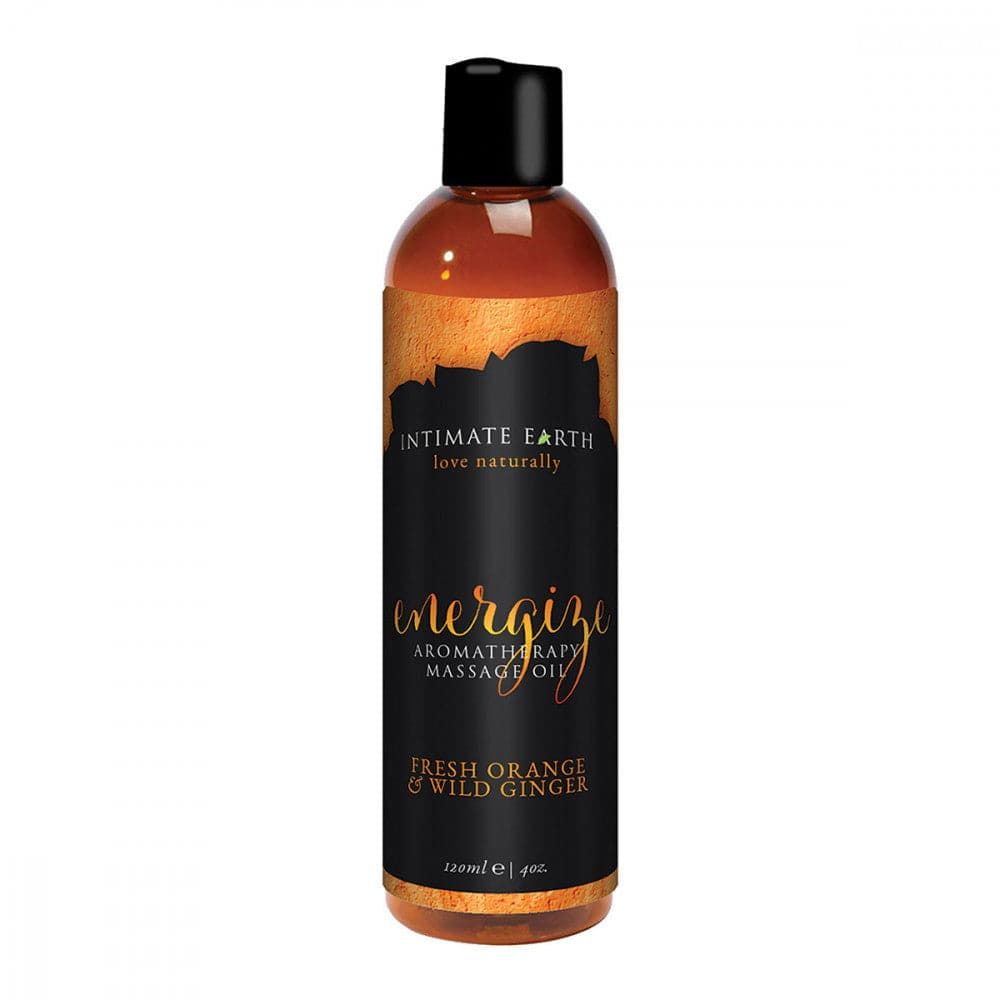 Energize Aromatherapy Massage Oil 4 oz. - Orange &amp; Wild Ginger
