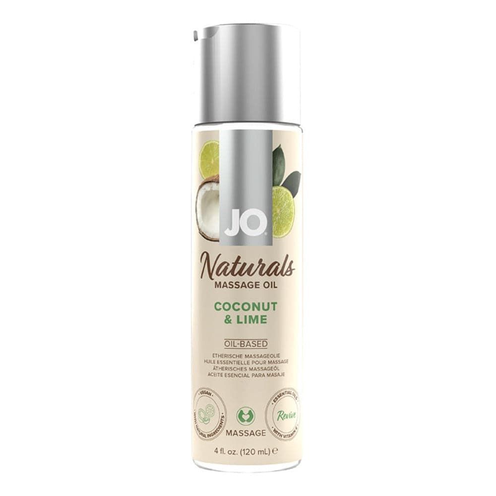 JO Naturals Coconut and Lime Massage Oil 4 oz.