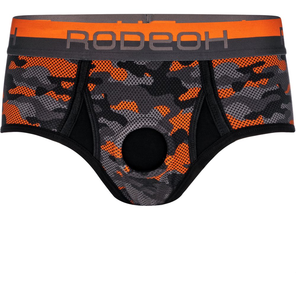 Brief+ Harness - Orange Camo