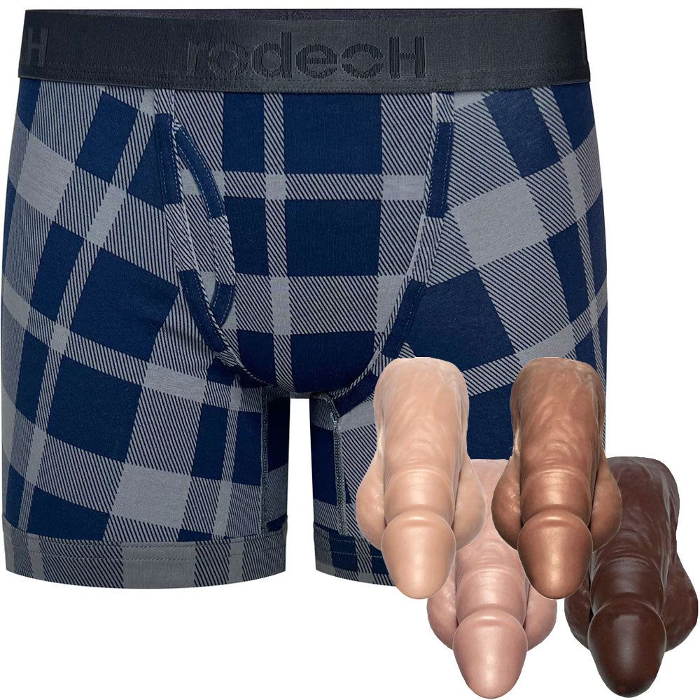 Pete Silicone Packer &amp; Gray Plaid Packing Boxer - Package Deal