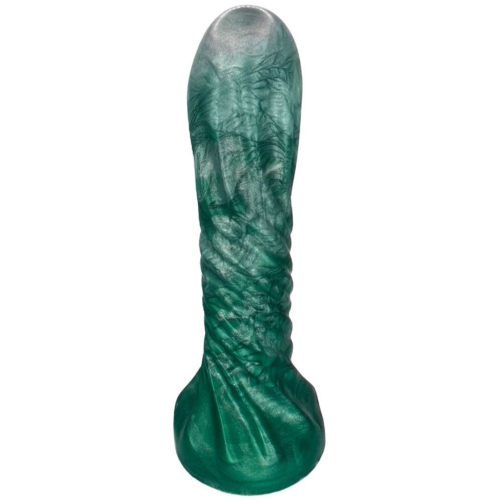 6.75&quot; Helios Spiral Silicone Dildo - Pearl Emerald