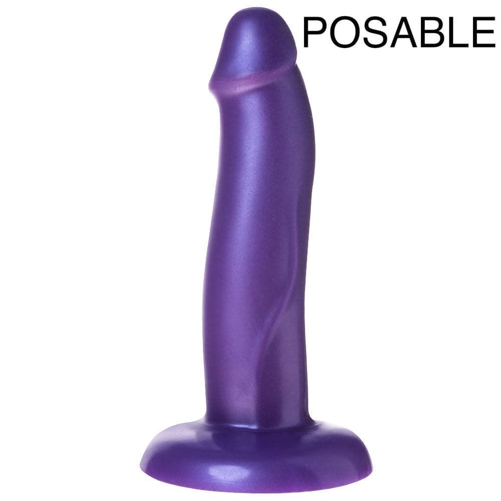 7&quot; Posable Dual Density Silicone Dildo - Purple Pearlescent