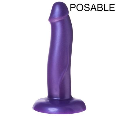 7&quot; Posable Dual Density Silicone Dildo - Purple Pearlescent