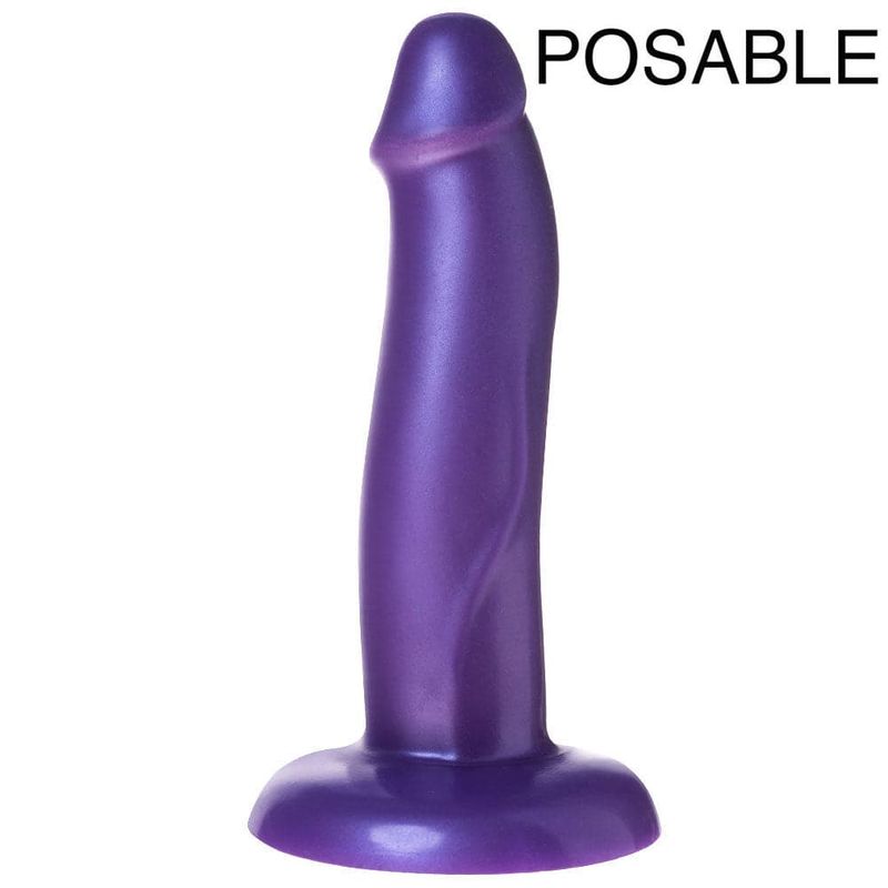 7&quot; Posable Dual Density Silicone Dildo - Purple Pearlescent