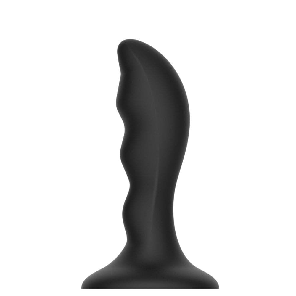 B-Plug Silicone Wave Butt Plug - Black