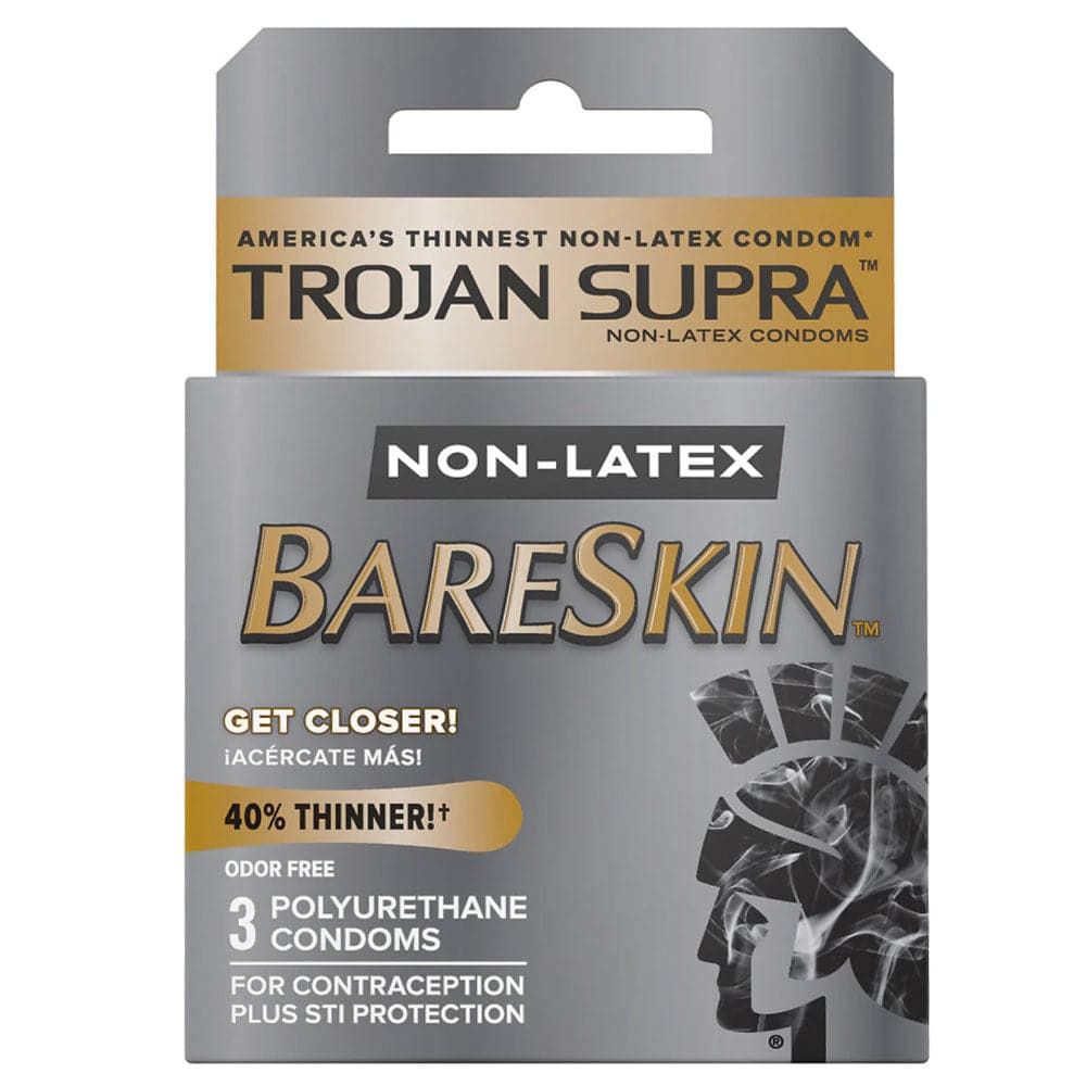 Trojan Condom Supra Microsheer Non Latex Lubricated 3 Pack