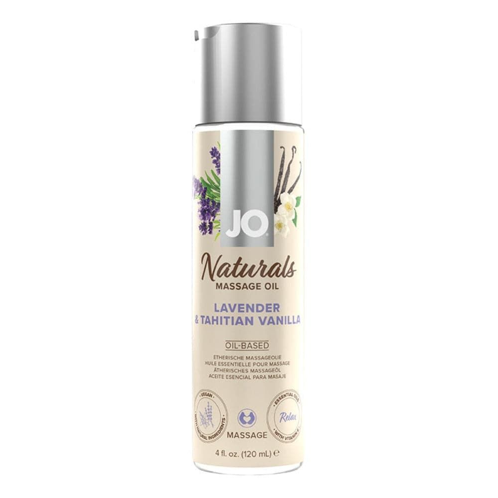 JO Naturals Lavender and Tahitian Vanilla Massage Oil 4 oz.