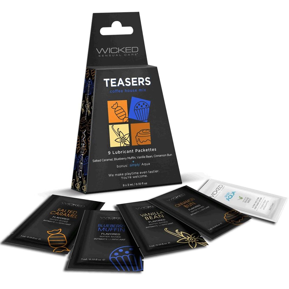 Wicked Teasers Coffee House Lubricant Packettes (8 pack) - Assorted Flavors
