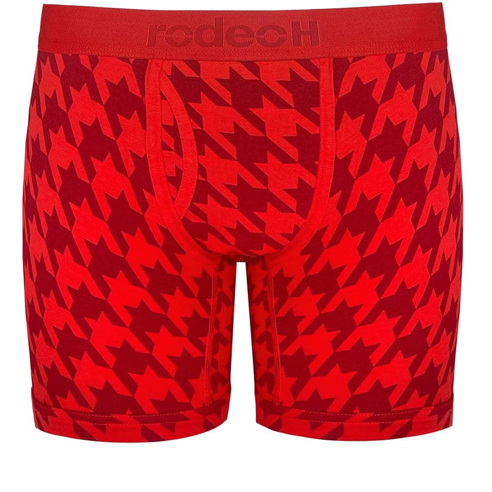 Shift 6&quot; Boxer Packer Underwear - Red Houndstooth