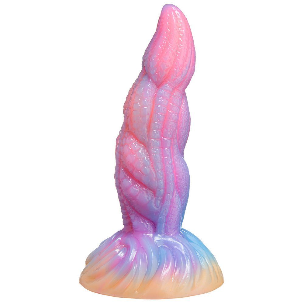 6&quot; Fantasy Hydra Glow in The Dark Silicone Dildo -  Sunset