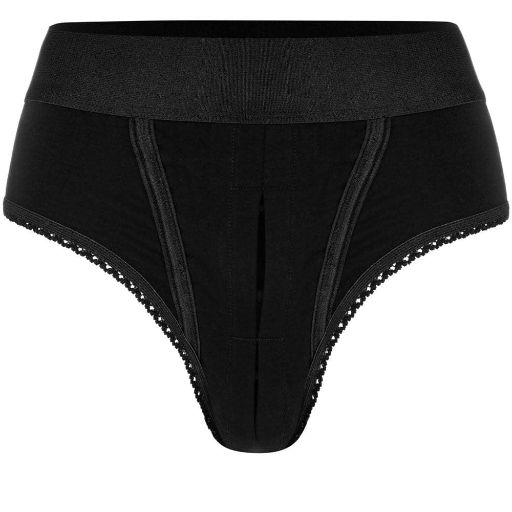 High Cut Panty Harness - Black