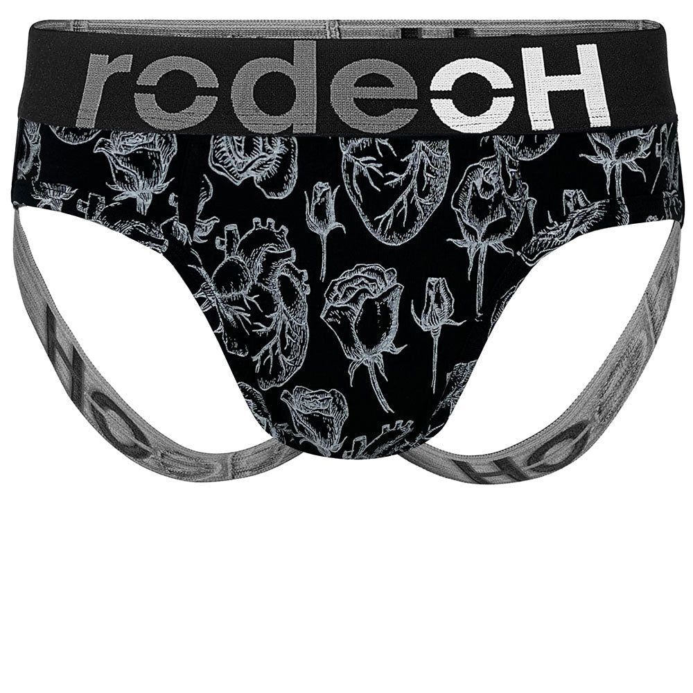 Shift Jock Packer Underwear - Hearts &amp; Roses - Black