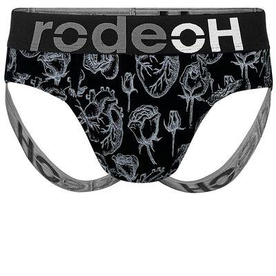 Shift Jock Underwear - Hearts &amp; Roses - Black