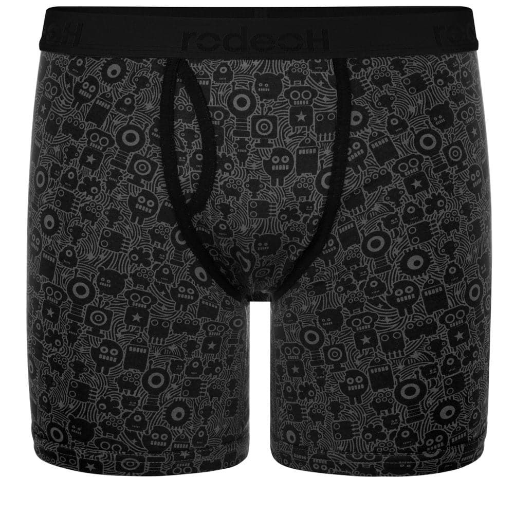 Shift 6&quot; Boxer Underwear - B &amp; W Robots