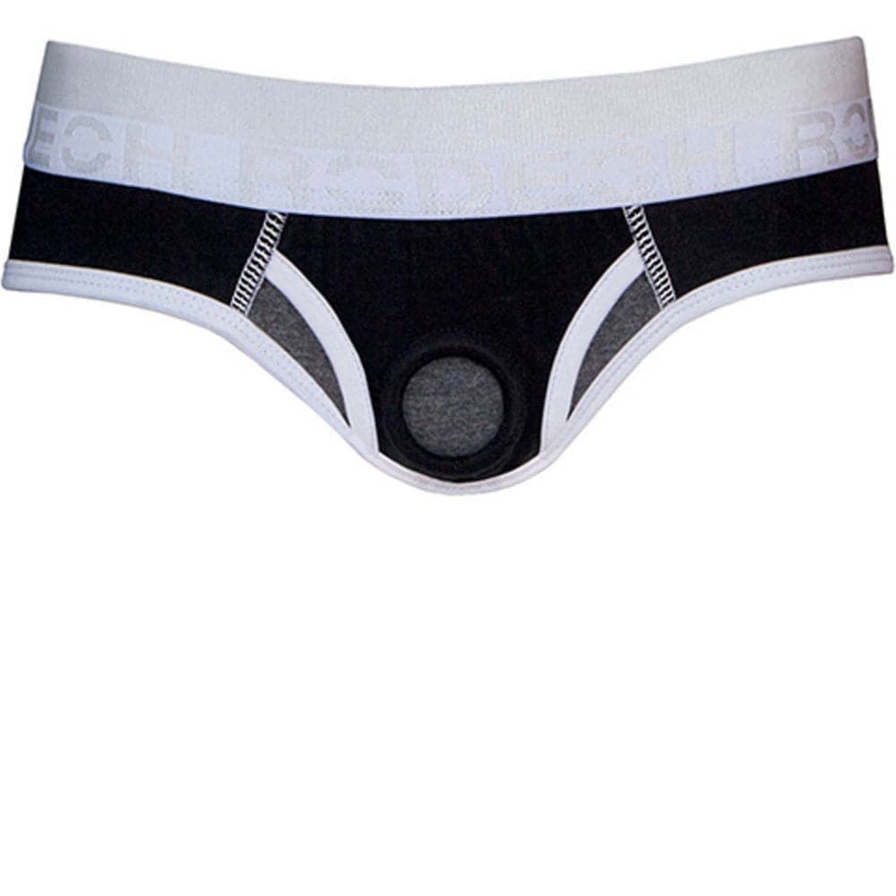 Low Rise Brief+ Harness - Black &amp; Gray Marle
