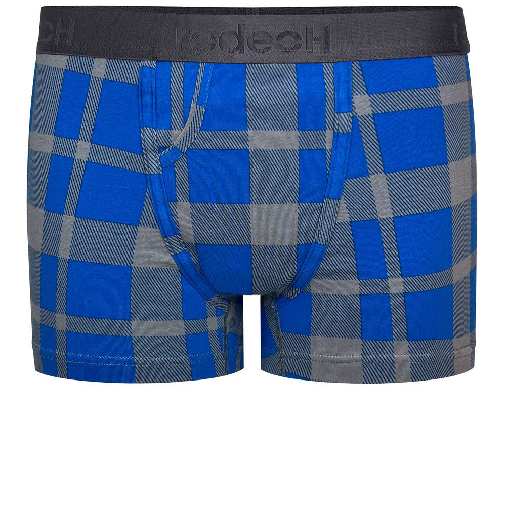 Classic Top Loading Boxer Packing Underwear - Light Blue Plaid