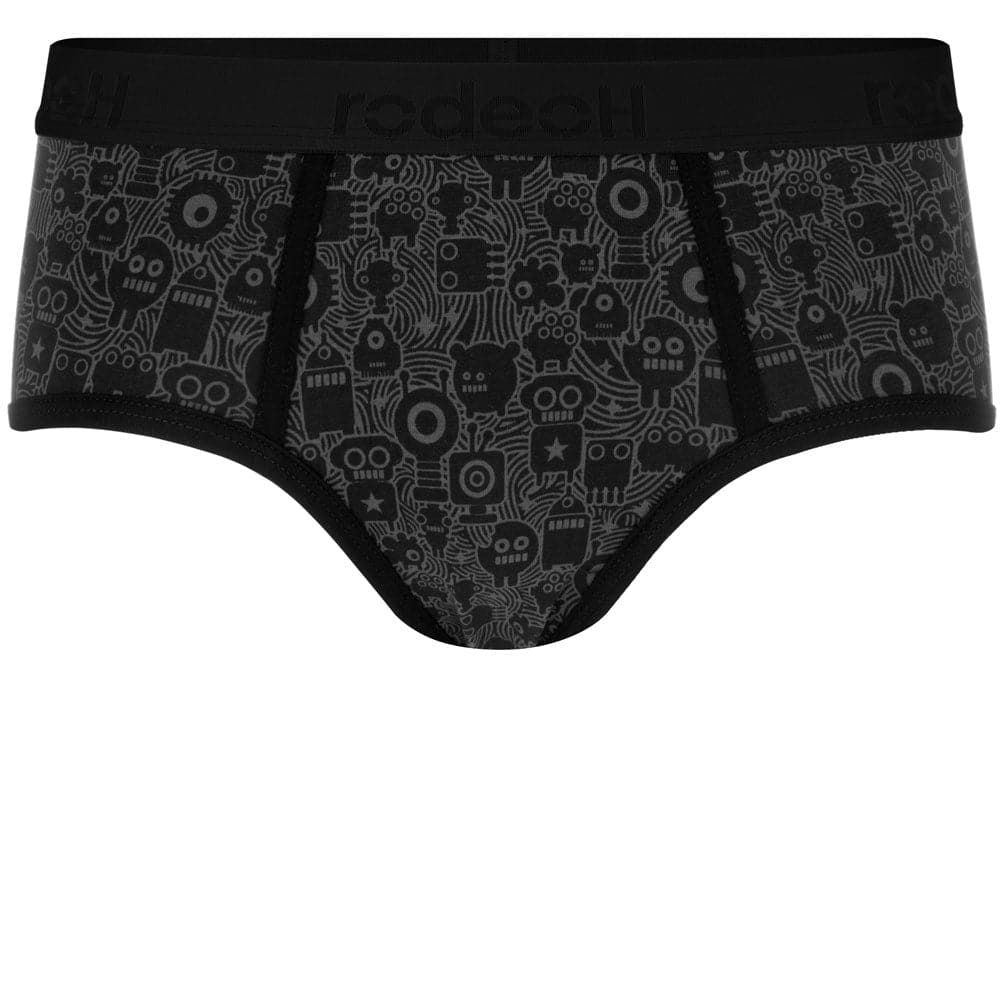 Shift Brief Underwear - B &amp; W Robots