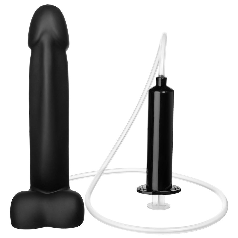 7.75&quot; Silicone Squirting Dildo - Black