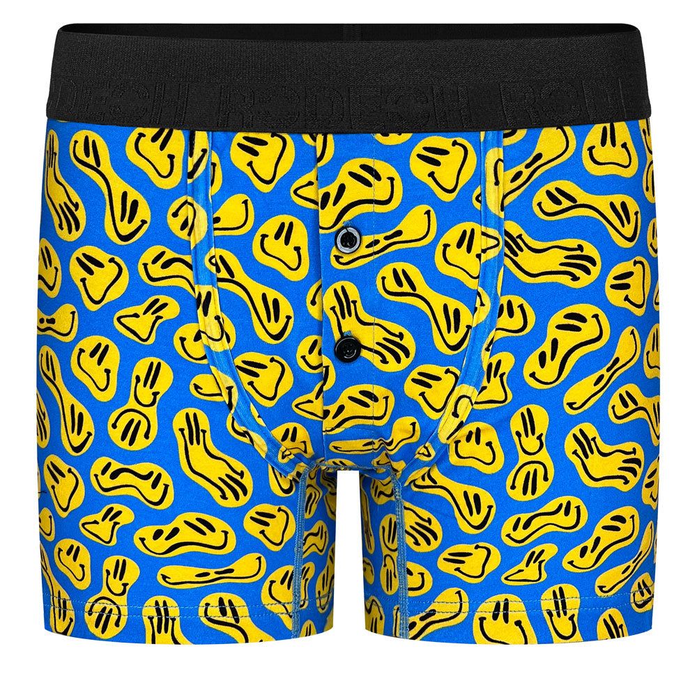 Rise Button Fly Boxer+ Harness - Smiley