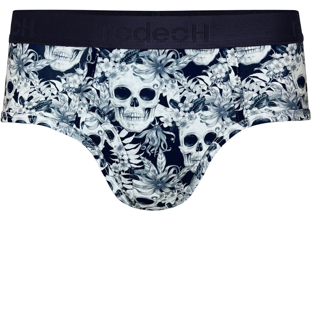 Top Loading Brief Packer Underwear - Midnight Skulls