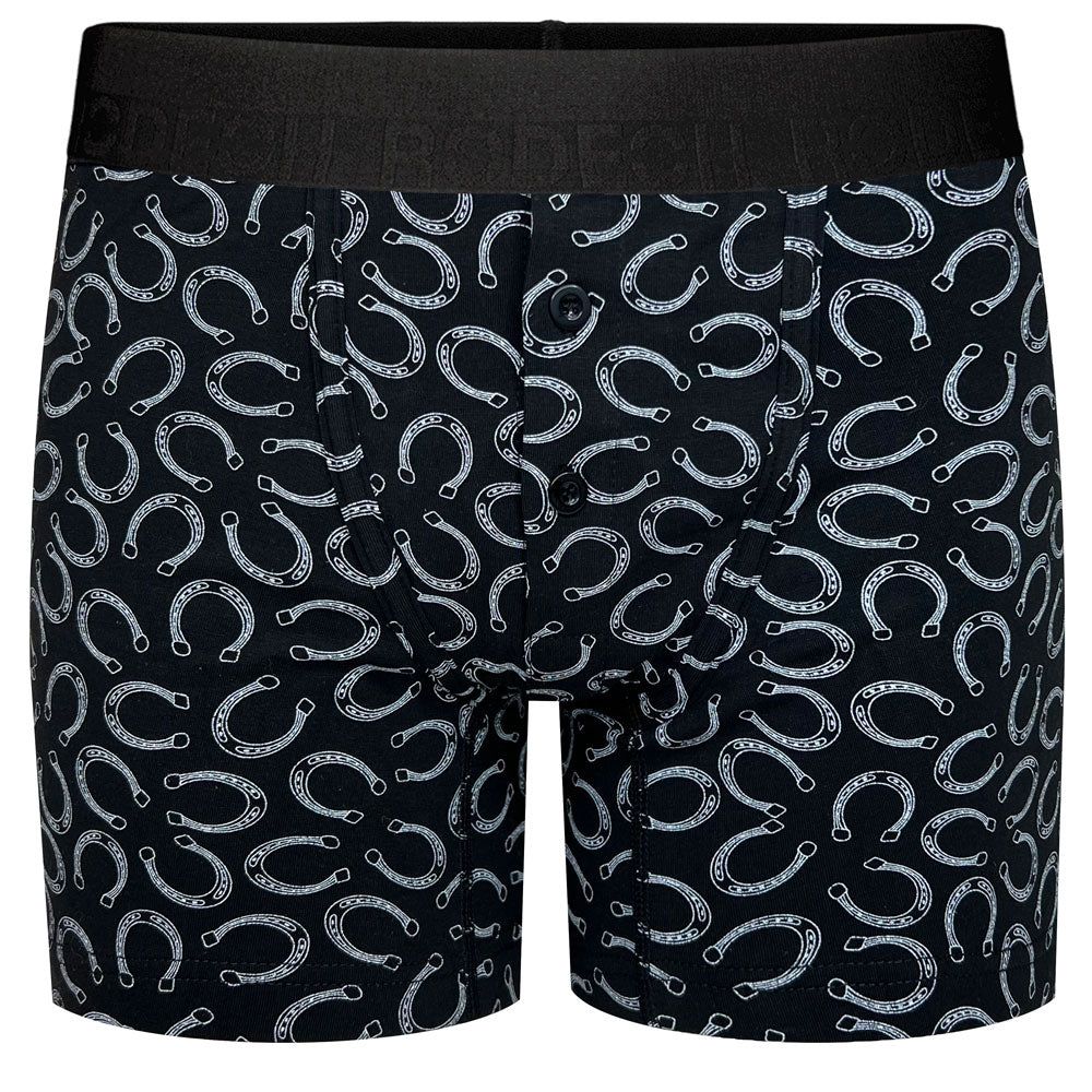 Rise Button Fly Boxer+ Harness - Lucky Horseshoes