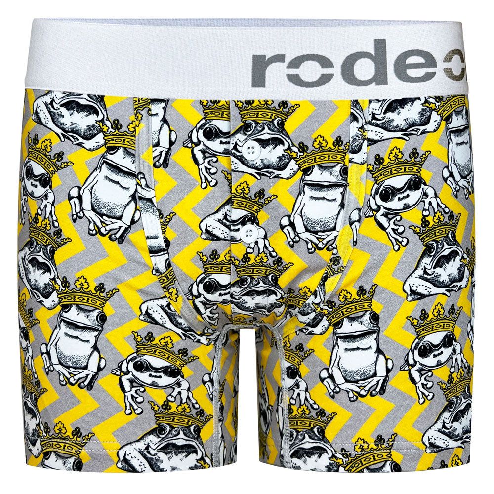Rise Button Fly Boxer+ Harness - Funky Frogs