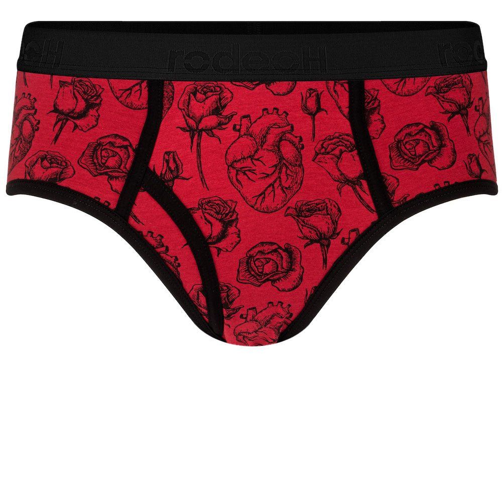 Top Loading Brief Packer Underwear - Hearts &amp; Roses Red