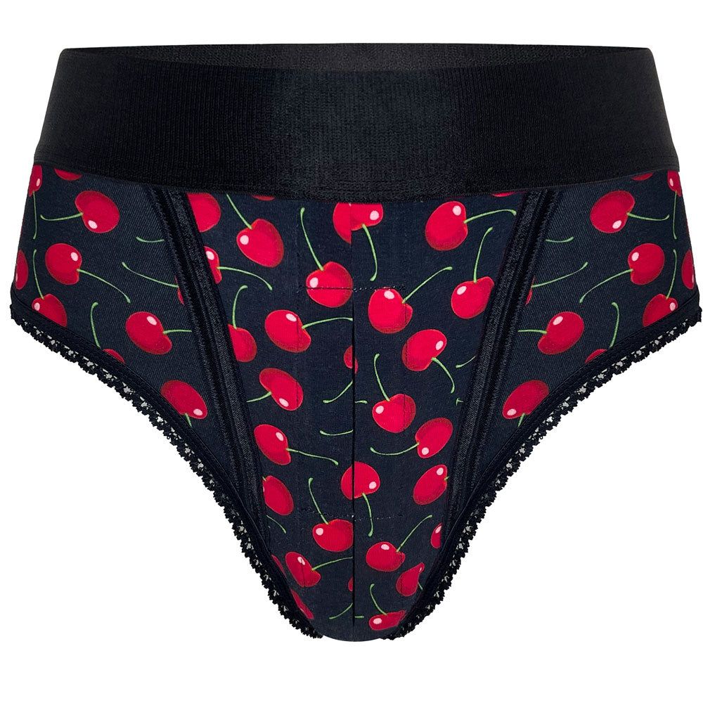 High Cut Panty Harness - Cherries