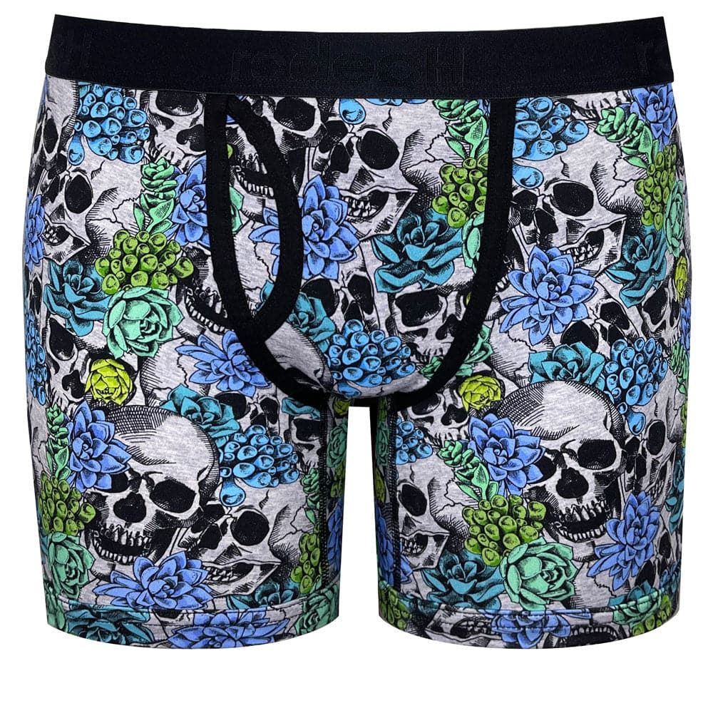 6&quot; Top Loading Boxer Packer Underwear - Succulent Skulls Gray