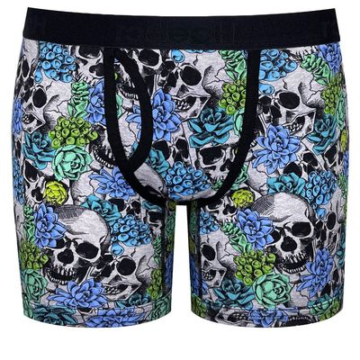 6&quot; Top Loading Boxer Packer Underwear - Succulent Skulls Gray