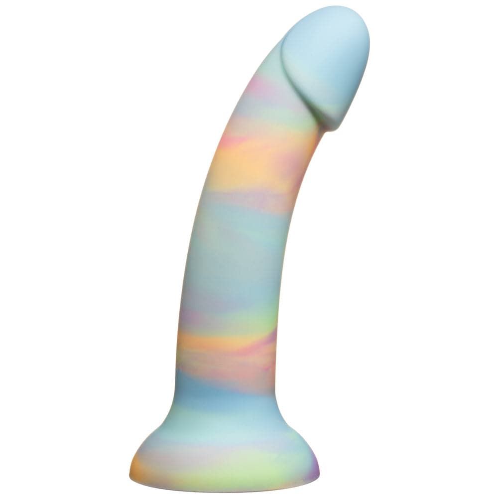 6&quot; Cloud Nine Suction Cup Silicone Dildo - Blue Swirl