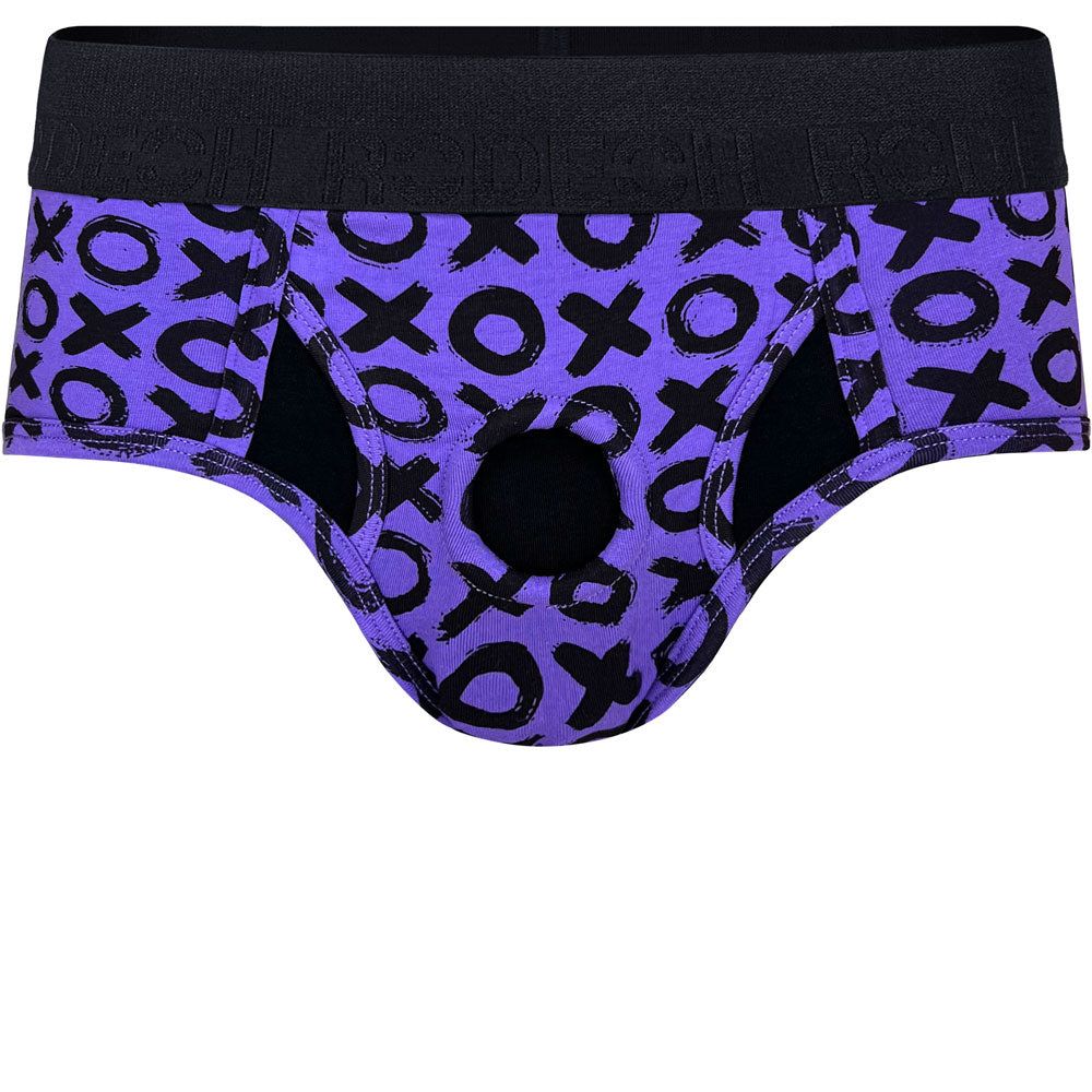 Brief+ Harness - &quot;XOXO&quot; Purple